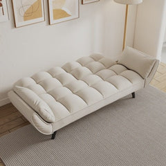 Bellemave® 57" Soft Sofa with Two Armrests and Throw Pillow - Bellemave