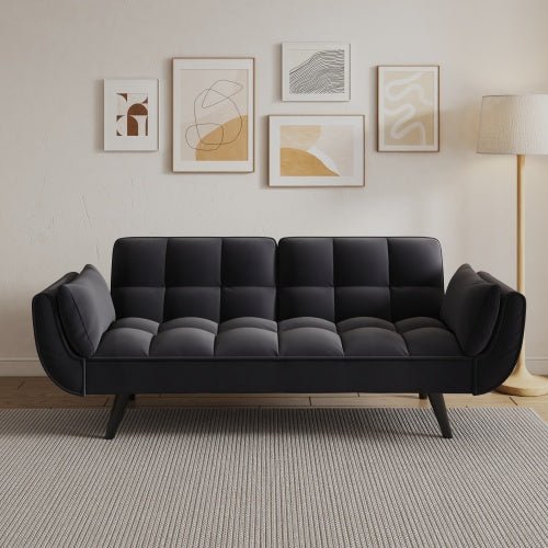 Bellemave® 57" Soft Sofa with Two Armrests and Throw Pillow - Bellemave