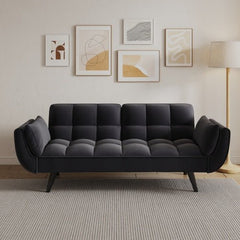 Bellemave® 57" Soft Sofa with Two Armrests and Throw Pillow - Bellemave