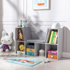 Bellemave® 6 - Cubby Multi - Purpose Storage Organizer with Reading Nook and Cushion - Bellemave