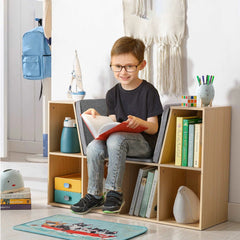 Bellemave® 6 - Cubby Multi - Purpose Storage Organizer with Reading Nook and Cushion - Bellemave