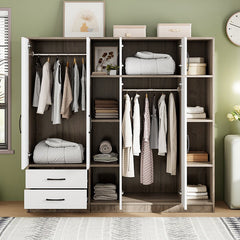 Bellemave® 6 - Door Wardrobe with Shelves and Drawers - Bellemave