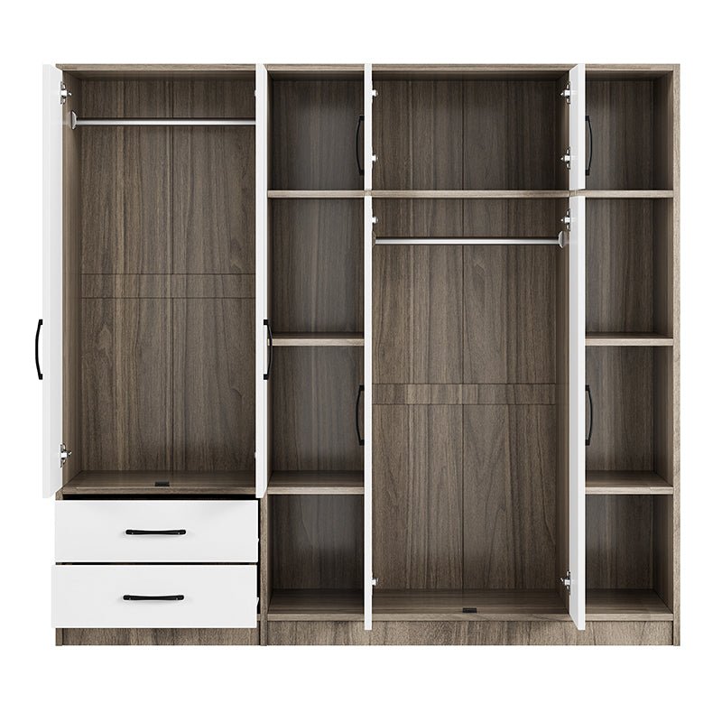 Bellemave® 6 - Door Wardrobe with Shelves and Drawers - Bellemave