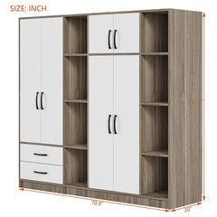 Bellemave® 6 - Door Wardrobe with Shelves and Drawers - Bellemave