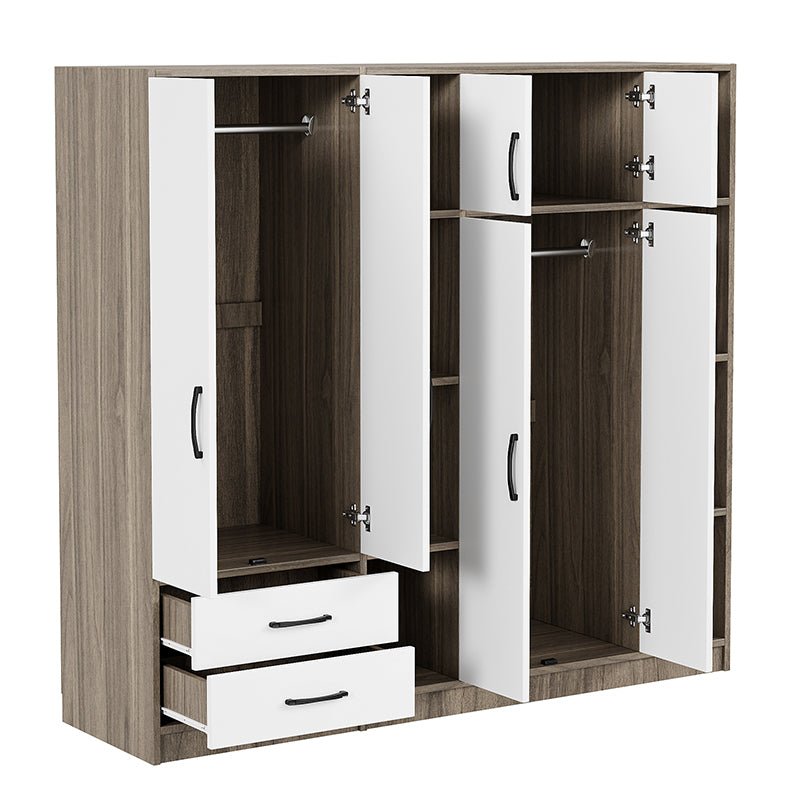 Bellemave® 6 - Door Wardrobe with Shelves and Drawers - Bellemave