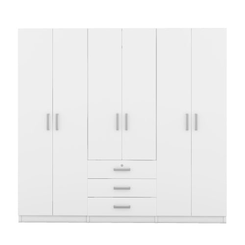 Bellemave® 6 - Doors Wooden Wardrobe Storage with Big Drawers - Bellemave