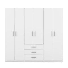 Bellemave® 6 - Doors Wooden Wardrobe Storage with Big Drawers - Bellemave