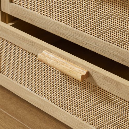 Bellemave® 6 Double Dresser with Rattan Drawers - Bellemave