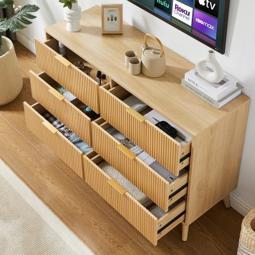 Bellemave® 6 Double Dressers with Wavy Drawers - Bellemave