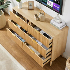Bellemave® 6 Double Dressers with Wavy Drawers - Bellemave
