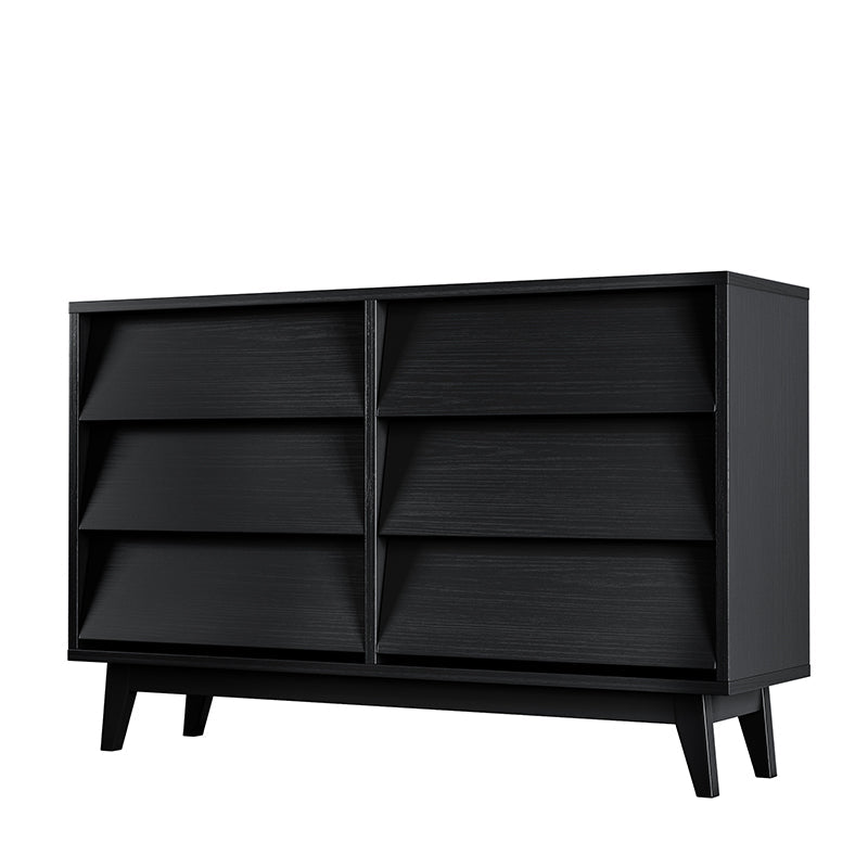 Bellemave® 6 Drawer Double Dresser Features Vintage - style and Bevel Design - Bellemave