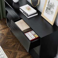 Bellemave® 6 Drawer Double Dresser Features Vintage - style and Bevel Design - Bellemave