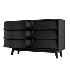 Bellemave® 6 Drawer Double Dresser Features Vintage - style and Bevel Design - Bellemave