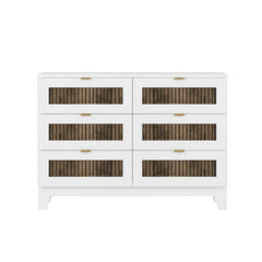 Bellemave® 6 - Drawer Farmhouse Storage Cabinet | Rustic Wood - Bellemave