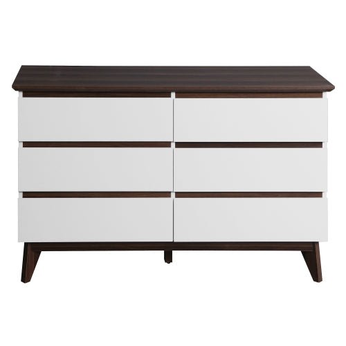 Bellemave® 6 - Drawer Wood Double Dresser with Wide Drawers - Bellemave