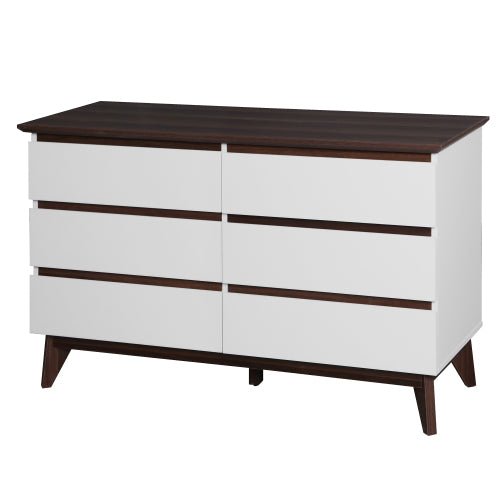 Bellemave® 6 - Drawer Wood Double Dresser with Wide Drawers - Bellemave