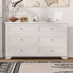 Bellemave® 6 Drawers Elegant Design Wooden Dresser with Metal Handles - Bellemave