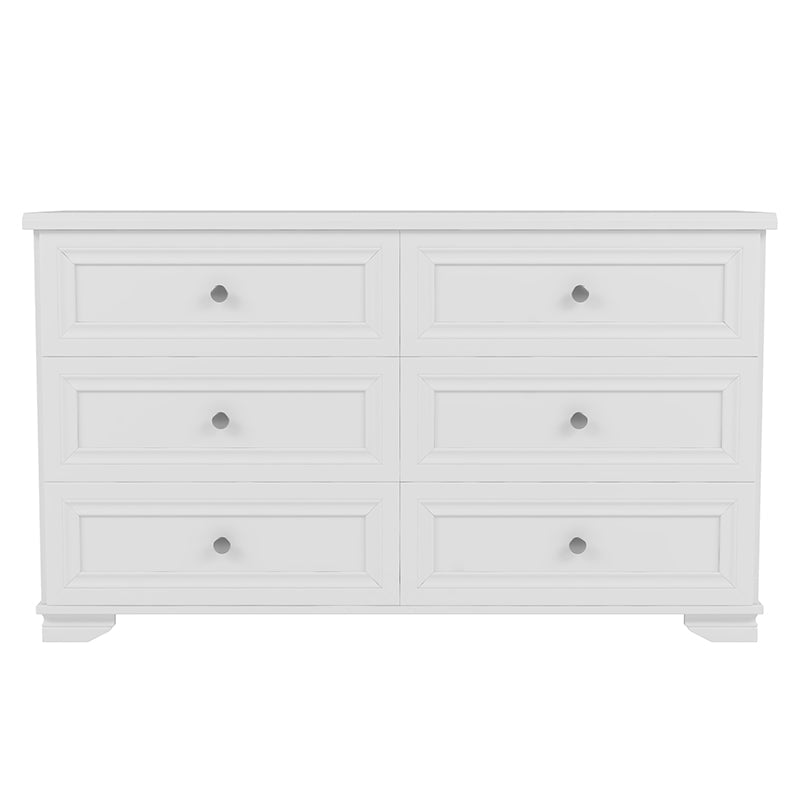 Bellemave® 6 Drawers Elegant Design Wooden Dresser with Metal Handles - Bellemave