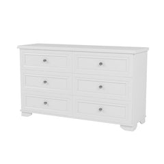 Bellemave® 6 Drawers Elegant Design Wooden Dresser with Metal Handles - Bellemave