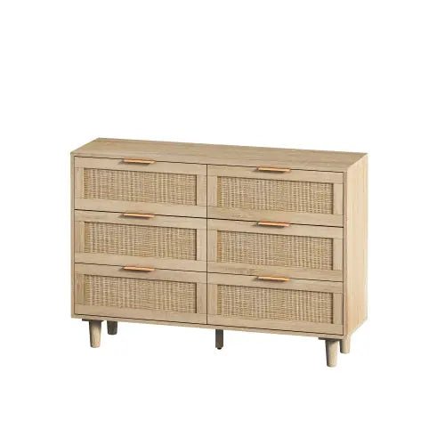 Bellemave® 6 Drawers Rattan Storage Cabinet Rattan Drawer - Bellemave
