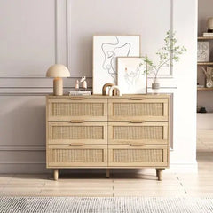 Bellemave® 6 Drawers Rattan Storage Cabinet Rattan Drawer - Bellemave