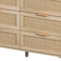 Bellemave® 6 Drawers Rattan Storage Cabinet Rattan Drawer - Bellemave