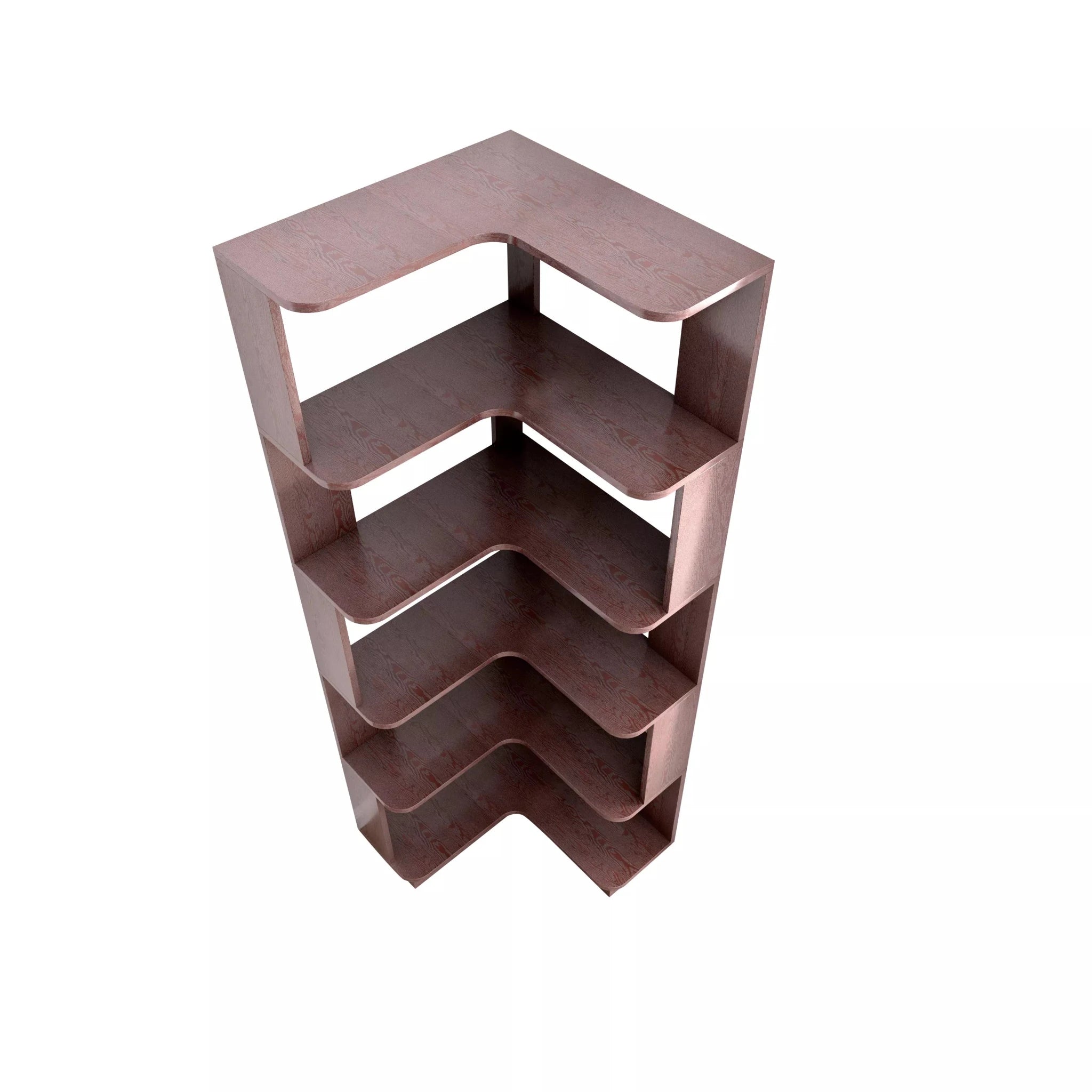Bellemave® 6 Tier Corner Bookshelf, Industrial L Shaped Bookcase with Anti-Drop Panel, Freestanding Wood Grain Shelf Display Rack Storage Organizer for Home Office - Bellemave