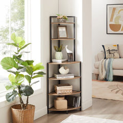 Bellemave® 6 - Tier Corner Open Bookcase - Bellemave
