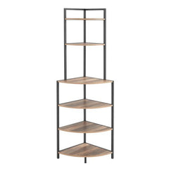 Bellemave® 6 - Tier Corner Open Bookcase - Bellemave