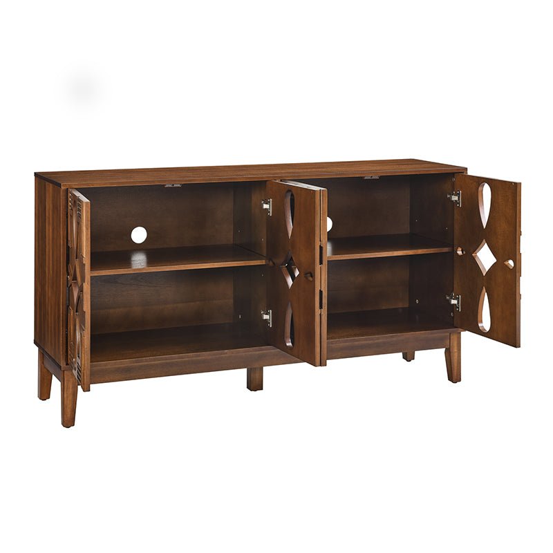 Bellemave® 60.5" Mid Century Modern Sideboard Buffet Cabinet with 4 Doors & Adjustable Shelves - Bellemave