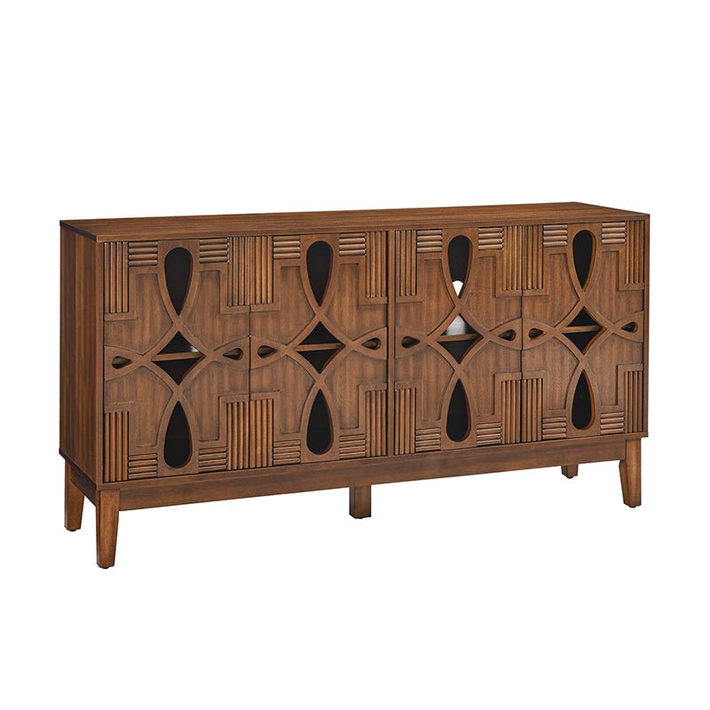Bellemave® 60.5" Mid Century Modern Sideboard Buffet Cabinet with 4 Doors & Adjustable Shelves - Bellemave