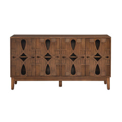 Bellemave® 60.5" Mid Century Modern Sideboard Buffet Cabinet with 4 Doors & Adjustable Shelves - Bellemave