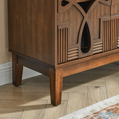 Bellemave® 60.5" Mid Century Modern Sideboard Buffet Cabinet with 4 Doors & Adjustable Shelves - Bellemave