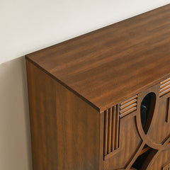 Bellemave® 60.5" Mid Century Modern Sideboard Buffet Cabinet with 4 Doors & Adjustable Shelves - Bellemave
