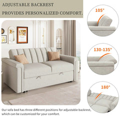 Bellemave® 61" Convertible Soft Cushion Sofa Pull Bed ,for Two People to Sit On - Bellemave