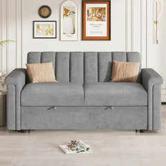 Bellemave® 61" Convertible Soft Cushion Sofa Pull Bed ,for Two People to Sit On - Bellemave