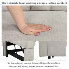 Bellemave® 61" Convertible Soft Cushion Sofa Pull Bed ,for Two People to Sit On - Bellemave