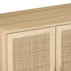 Bellemave® 62.20" Elegant and Functional 4 - Door Rattan Decorative Storage Cabinet - Bellemave
