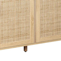 Bellemave® 62.20" Elegant and Functional 4 - Door Rattan Decorative Storage Cabinet - Bellemave