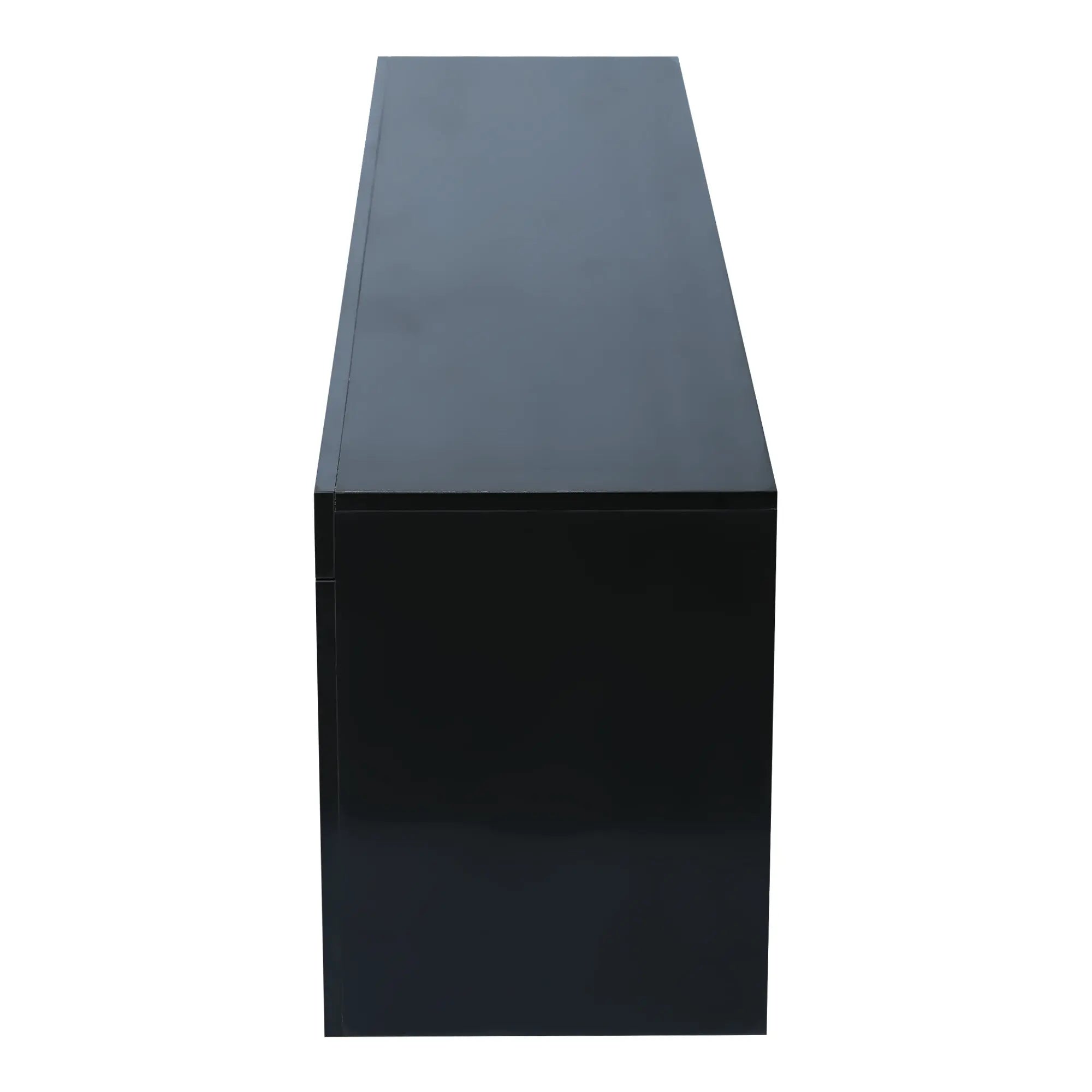 Bellemave® 63" Fashion TV Stand with LED Light Belt, Toughened Glass Shelf and Metal Handle - Bellemave