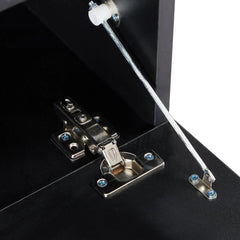 Bellemave® 63" Fashion TV Stand with LED Light Belt, Toughened Glass Shelf and Metal Handle - Bellemave