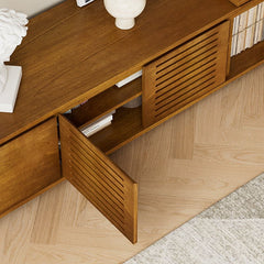 Bellemave® 63" Mid - Century Modern Extendable TV Stand for TVs up to 75" - Bellemave