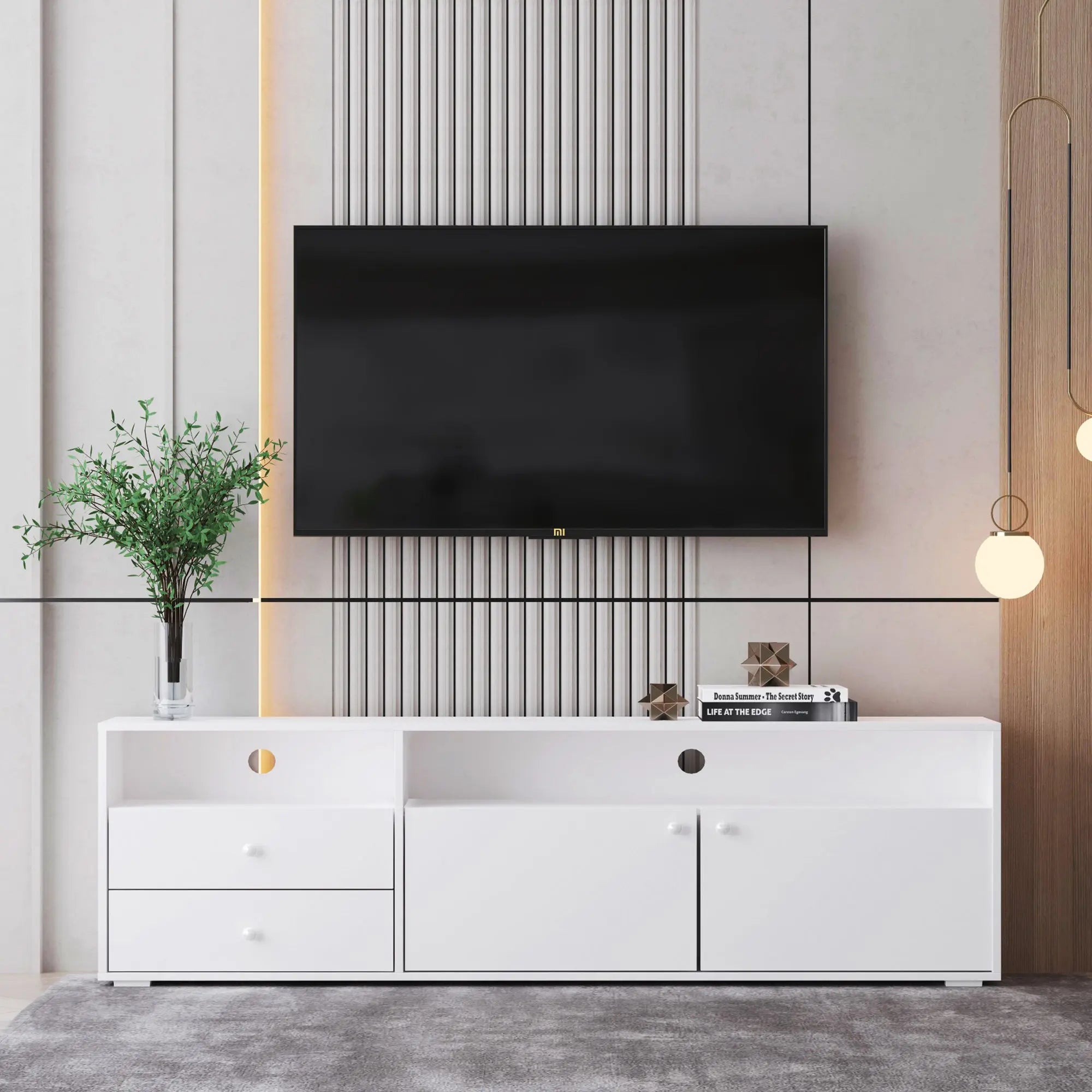 Bellemave® 63" Modern TV Cabinet with Solid Wood Handle - Bellemave