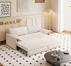 Bellemave® 66" 3 - in - 1 Queen Pull Out Sofa Bed with Side Storage - Bellemave