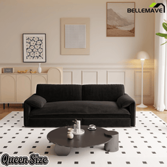 Bellemave® 66'' Velvet Queen Sleeper Sofa Bed, 3 - in - 1 Convertible Couch with Armrest for Living Room & Apartment - Bellemave