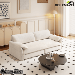 Bellemave® 66'' Velvet Queen Sleeper Sofa Bed, 3 - in - 1 Convertible Couch with Armrest for Living Room & Apartment - Bellemave