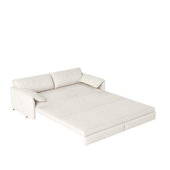 Bellemave® 66'' Velvet Queen Sleeper Sofa Bed, 3 - in - 1 Convertible Couch with Armrest for Living Room & Apartment - Bellemave
