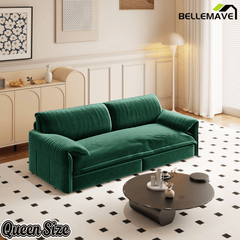 Bellemave® 66'' Velvet Queen Sleeper Sofa Bed, 3 - in - 1 Convertible Couch with Armrest for Living Room & Apartment - Bellemave