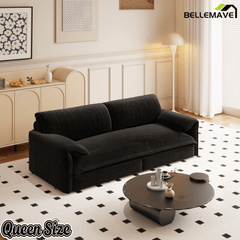 Bellemave® 66'' Velvet Queen Sleeper Sofa Bed, 3 - in - 1 Convertible Couch with Armrest for Living Room & Apartment - Bellemave