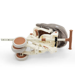 Bellemave® 7 in 1 Foldable Toddler Tricycle with Removable and Adjustable Parent Handle, Removable Pedal, Canopy, Guardrail（for 12 - 72 Months） - Bellemave